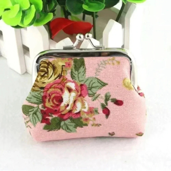 1 LEFT! Flower Print Coin Purse - Picture 4 of 4